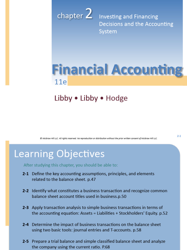 Chapter 2 - PPT Chale - Libby | PDF | Debits And Credits | Equity (Finance)