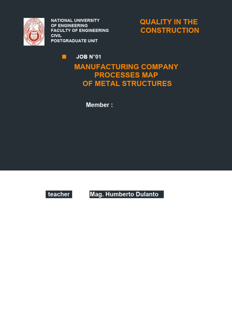 Metal Structures Manufacturing Process Map | PDF | Welding | Construction