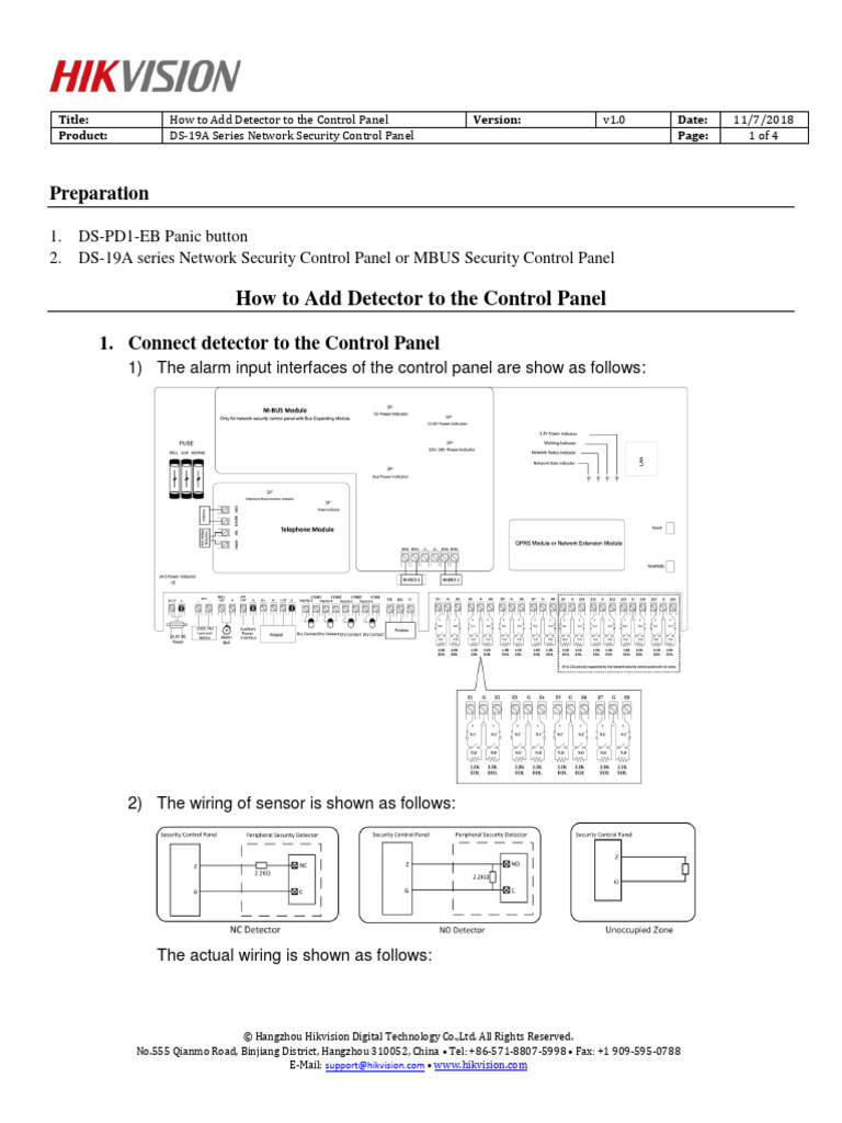 Add Detector to DS-19A Control Panel | PDF | Sensor | Electronics
