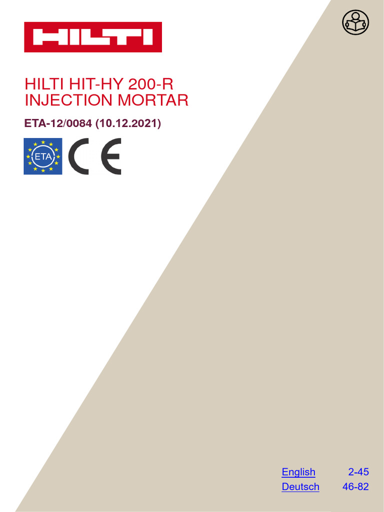 Hilti HIT-HY 200-R Injection System ETA | PDF | Stainless Steel ...