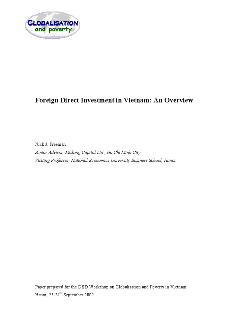 Foreign Direct Investment Vietnam Overview | PDF