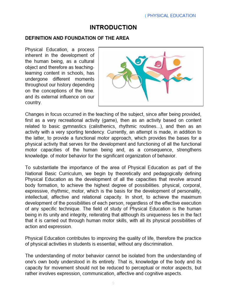 Physical Education Brochure | PDF | Perception | Learning