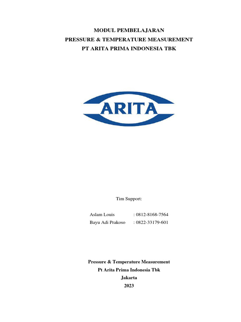 Modul Pressure Temperature | PDF | Teknologi & Rekayasa