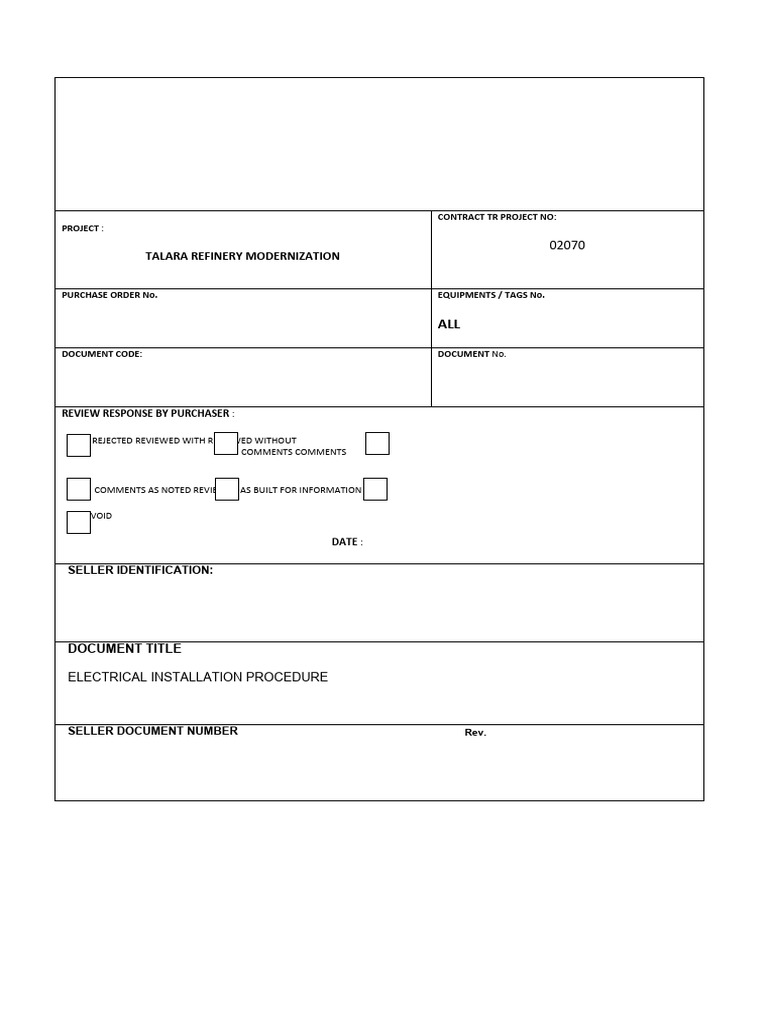 Electrical Installation Procedure Guide | PDF | Electrical Wiring ...