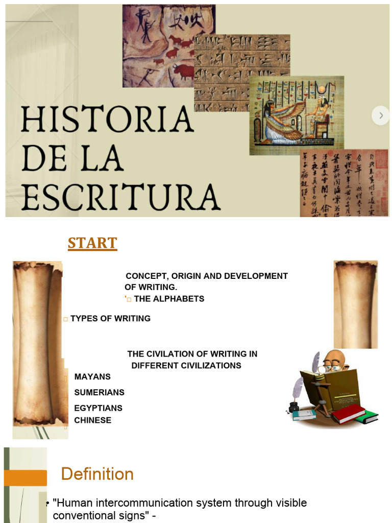 Presentation History Writing | PDF | Writing | Notation