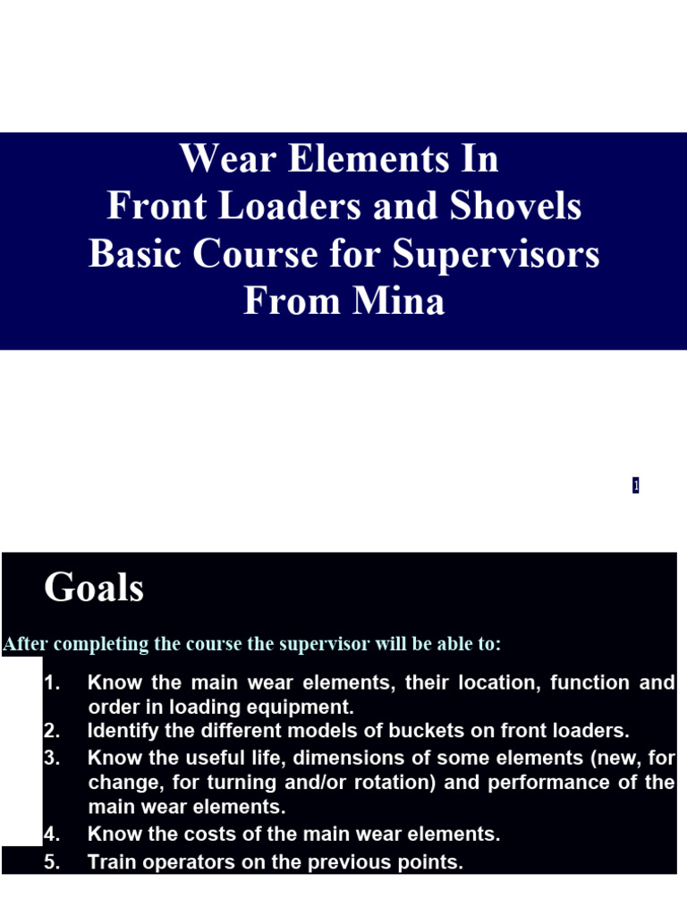 Wear Elements in Front Loaders and Shovels | PDF | Loader (Equipment)