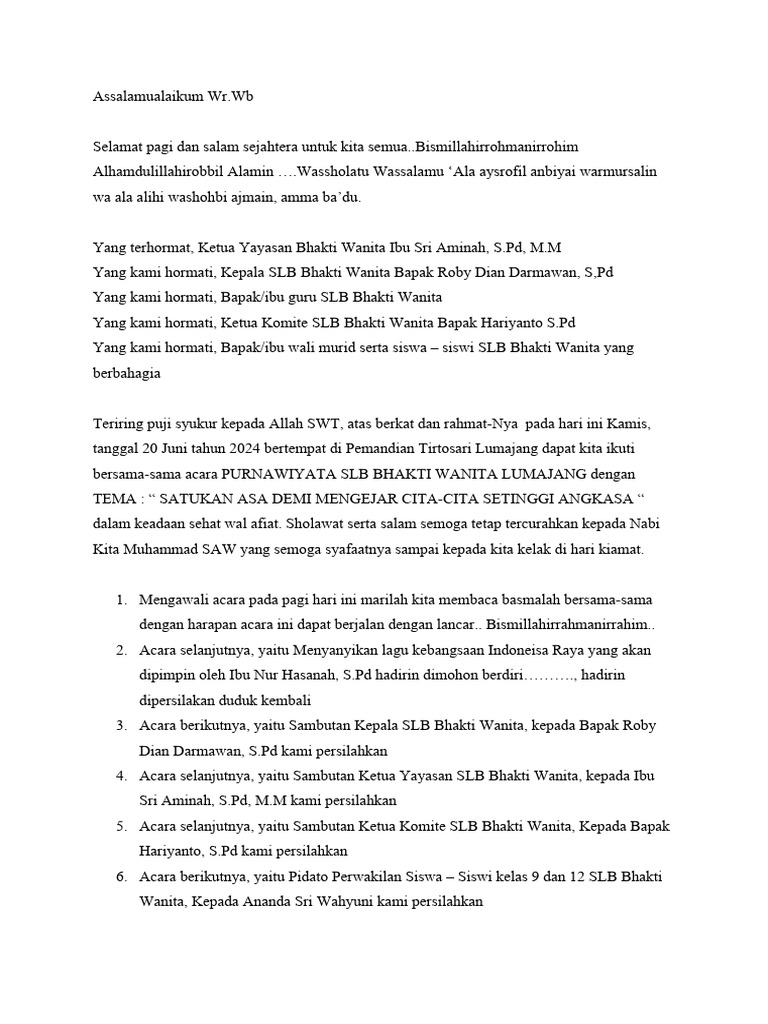 Mc Perpisahan Sekolah Pdf