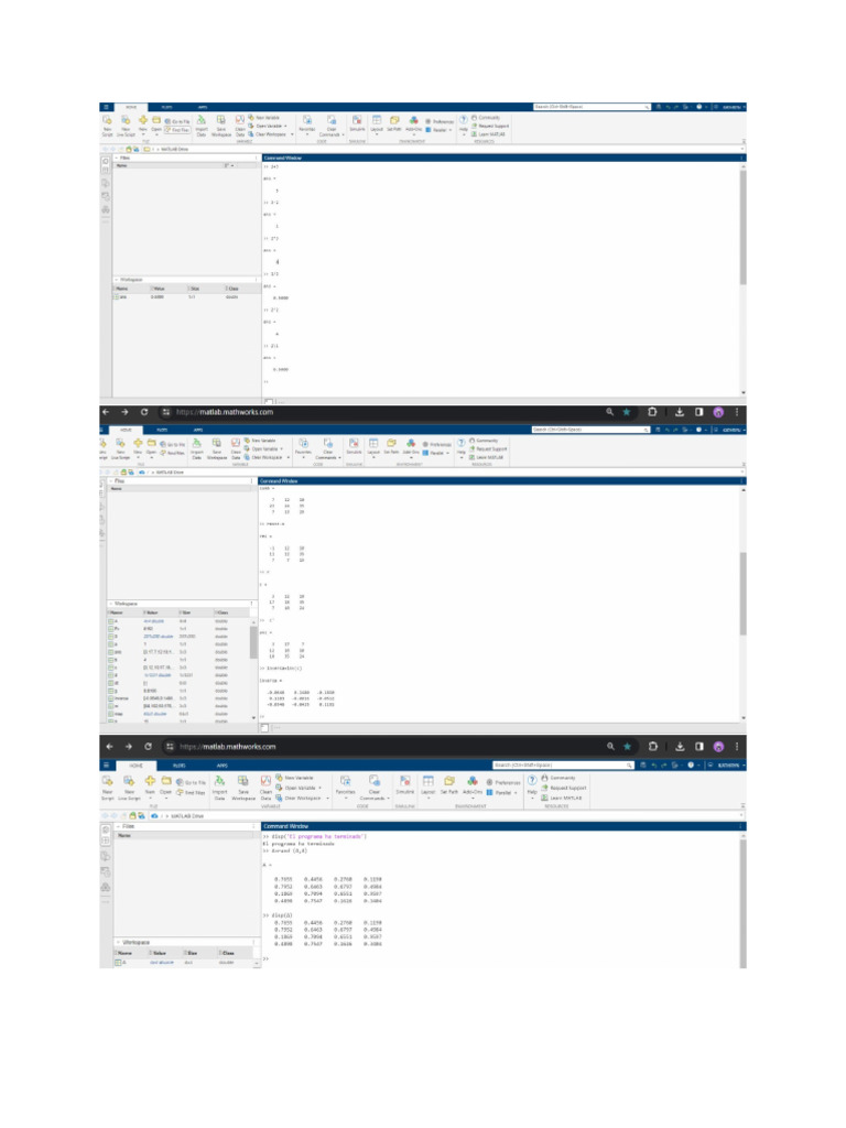Ejercicios Semana 1 Matlab | PDF