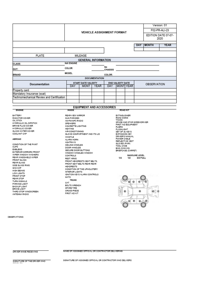Vehicle assignment format v1 pdf vehicles traffic collision