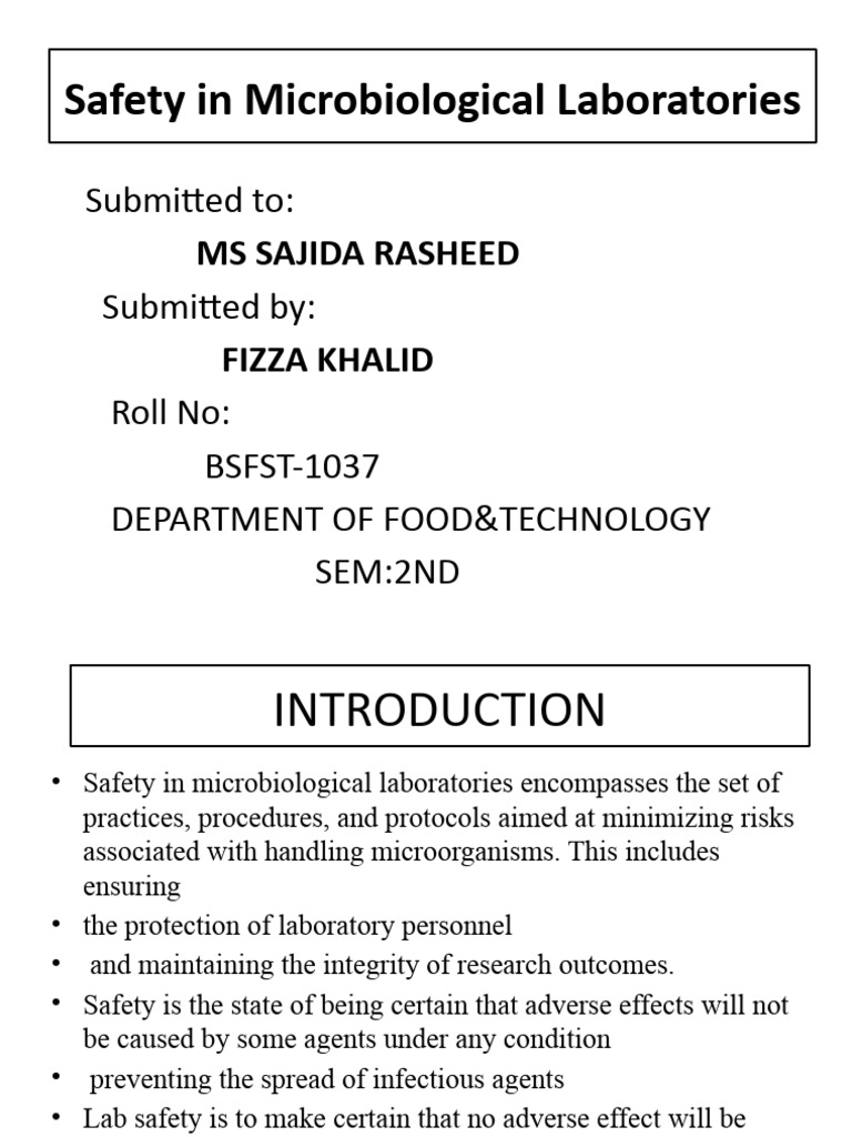 Microbiological Lab Safety Guidelines | PDF | Sterilization ...