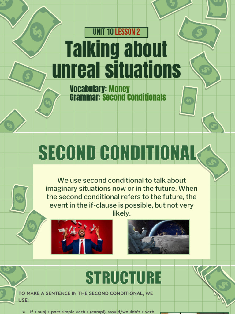Second Conditional and Money Vocabulary | PDF