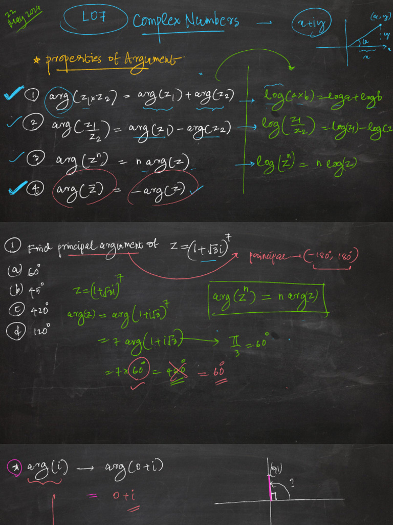 L07 COMPLEX NUMBERS - Argument, Polar Form, Euler's Form, Cube Root of ...
