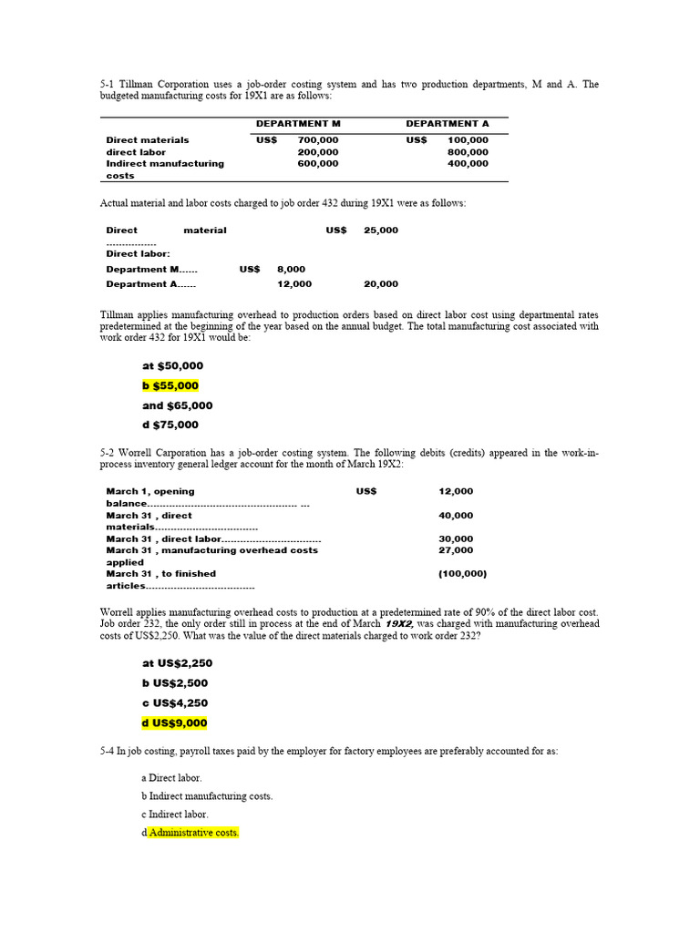 Work order sheet pdf debits and credits cost