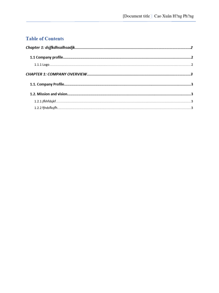 Mẫu Format Internship | PDF