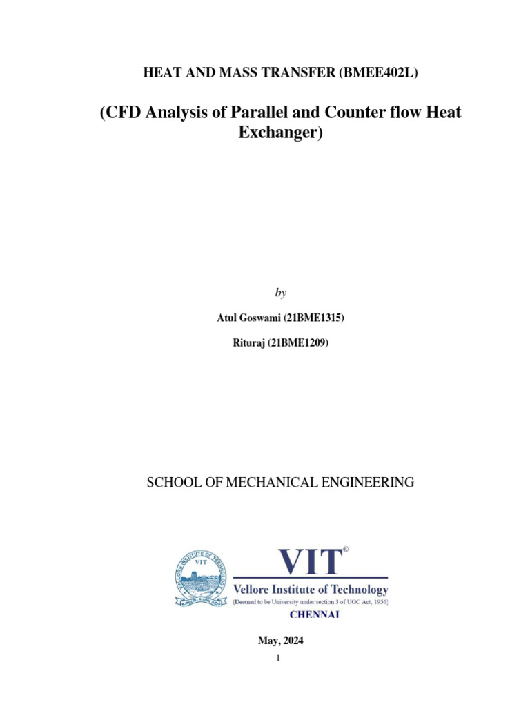 HMT Final Project Report | PDF | Heat Transfer | Heat Exchanger
