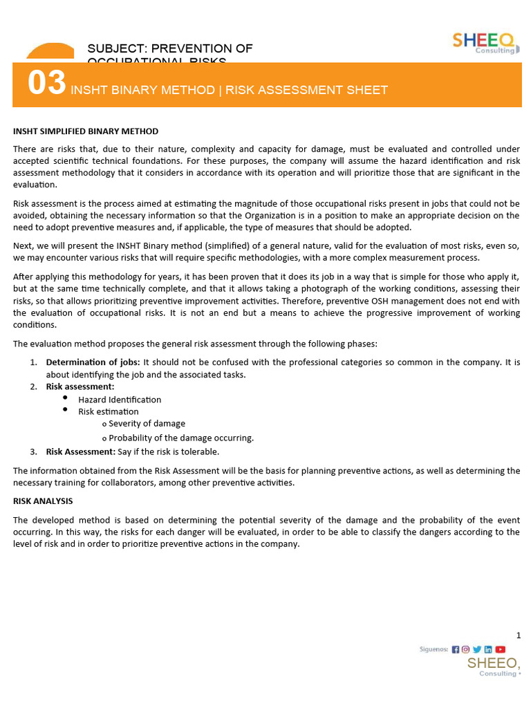 Binary Risk Assessment Method Guide | PDF | Risk | Risk Assessment