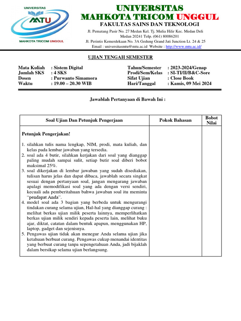 UTS Sistem Digital 3 | PDF