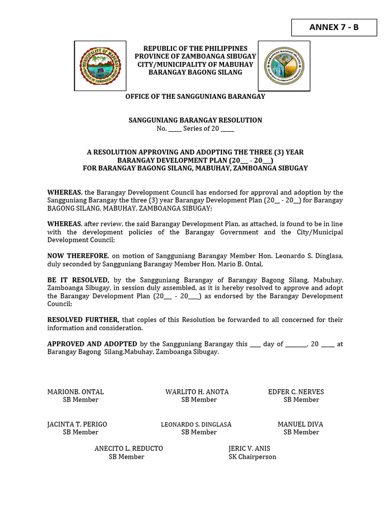 Barangay Bagong Silang Development Plan | PDF | Philippines