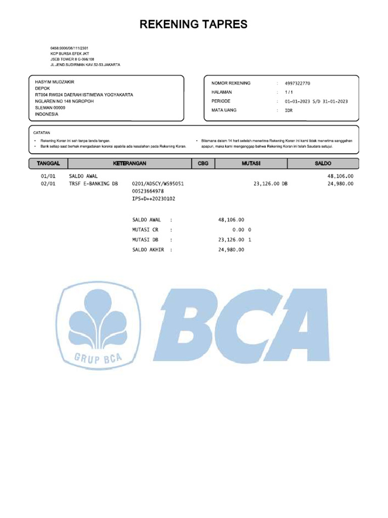 BANK Statement | PDF