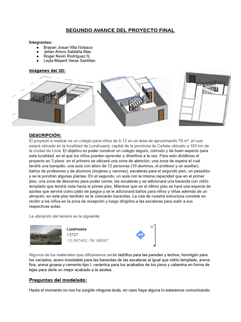 Segundo Avance Del Proyecto Final | PDF