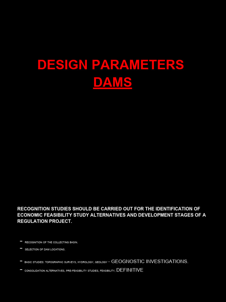 Key Design Parameters for Dams | PDF | Dam | Pressure Measurement
