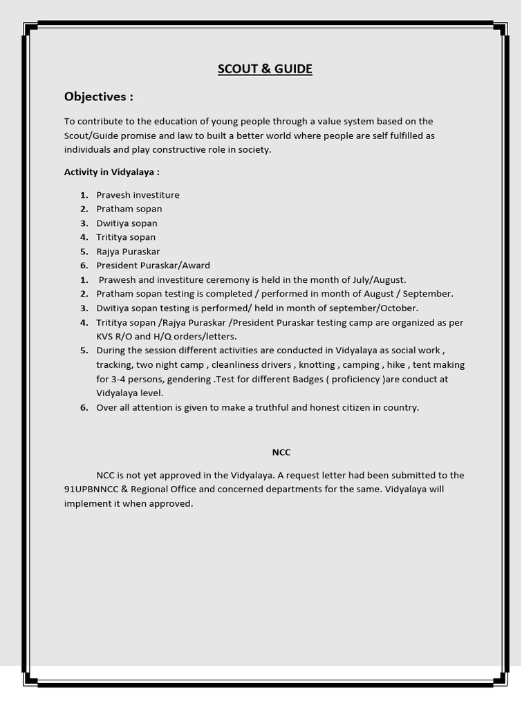 Scout 1 | PDF