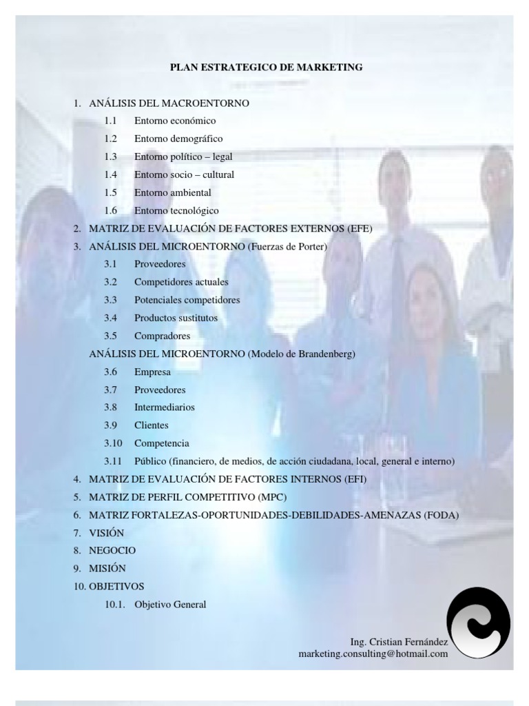 Plan Estrategico de Marketing | PDF