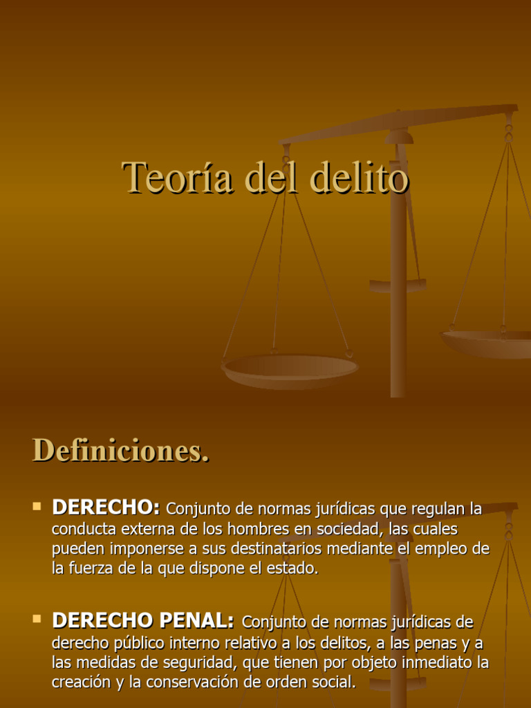 Teoria Del Delito | PDF | Intención (Derecho Penal) | Derecho penal