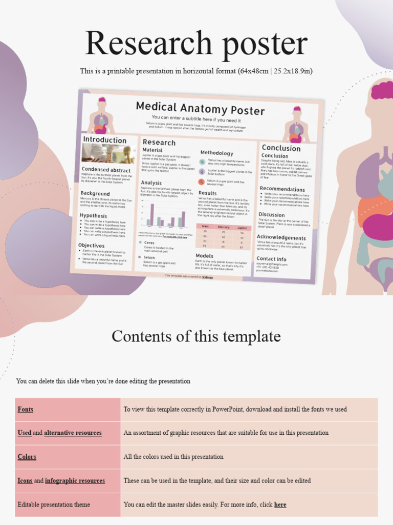 Medical Anatomy Poster by Slidesgo Biology Diagrams