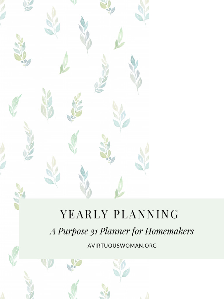 Purpose 31 yearly planning notebook pdf