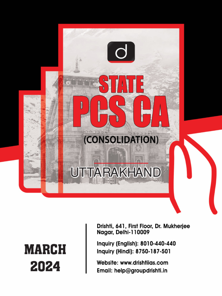 State - PCS CA Cons - (Uttarakhand) March | PDF | Glacier | Silk Road