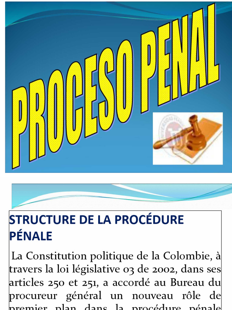 Structure de la procédure pénale en Colombie | PDF | Crimes | Crime et ...
