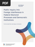 NSICOP Foreign Interference Commission - Initial Report May 2024