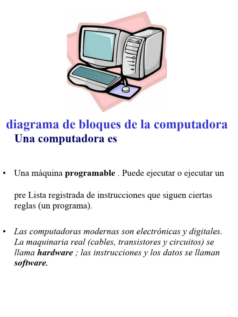 Diagrama de Bloques de La Computadora | PDF | Hardware de la ...