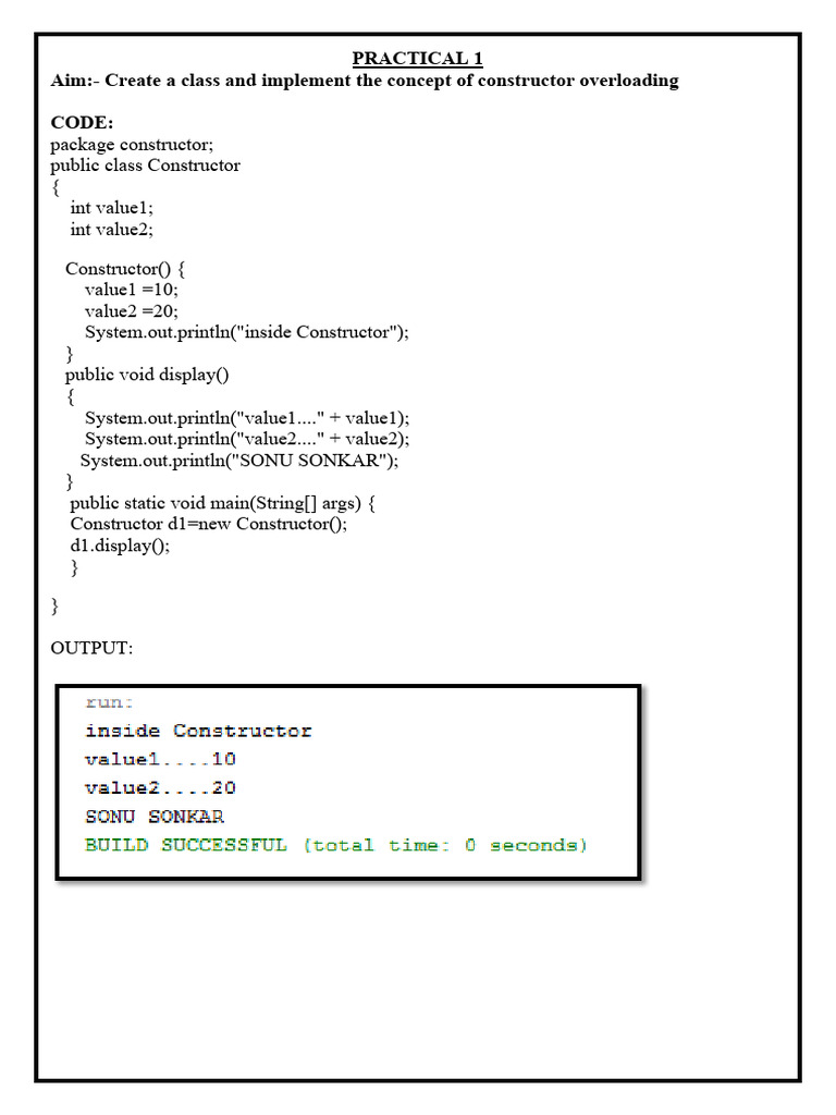 Java Constructor, Method, Inheritance, Interface | PDF | Constructor ...