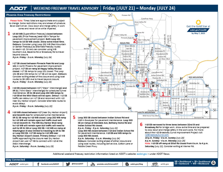 Phoenix Weekend Freeway Advisory | PDF | Road | Road Infrastructure