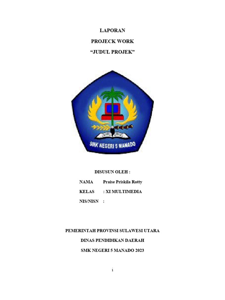 Laporan Project Work SMK Negeri 5 Manado | PDF | Seni