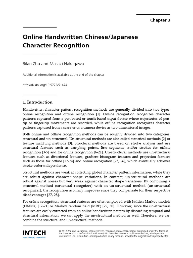 Online Handwritten Character Recognition | PDF | Eigenvalues And ...