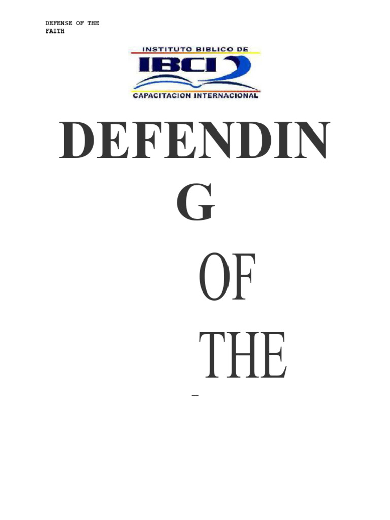 Book - Defense of The Faith | PDF | God | Existence Of God