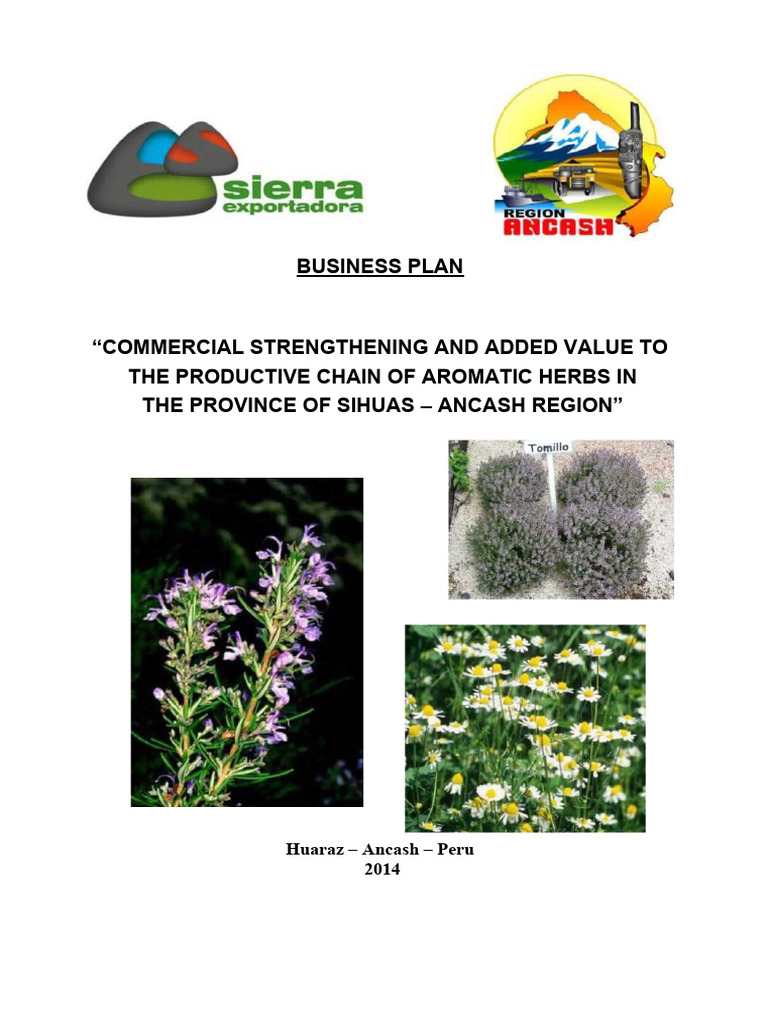 Business Plan Aromatic Herbs Pdf Monopoly Supply Chain