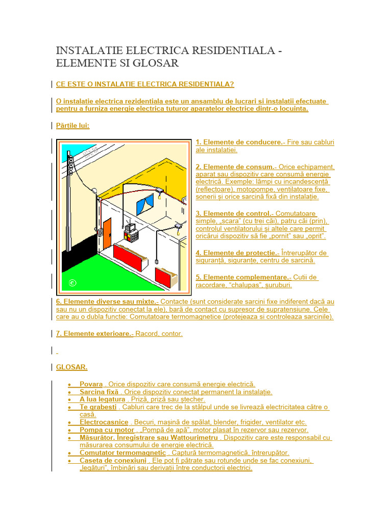 Instalatii Electrice Rezidentiale | PDF