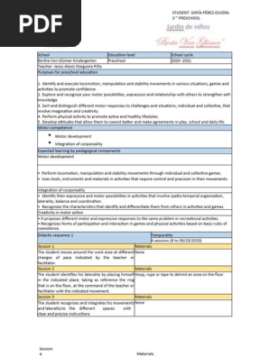 Preschool Physical Education Planning