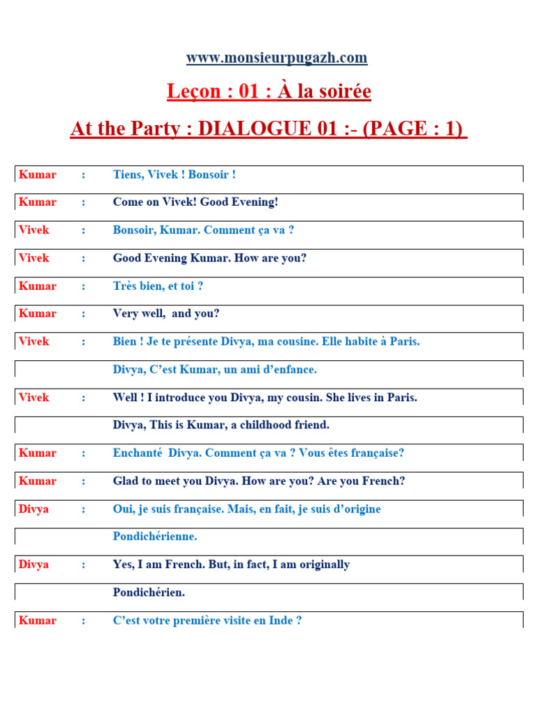 Dialogues en anglais et tamoul | PDF | Nombre grammatical | Tamoul