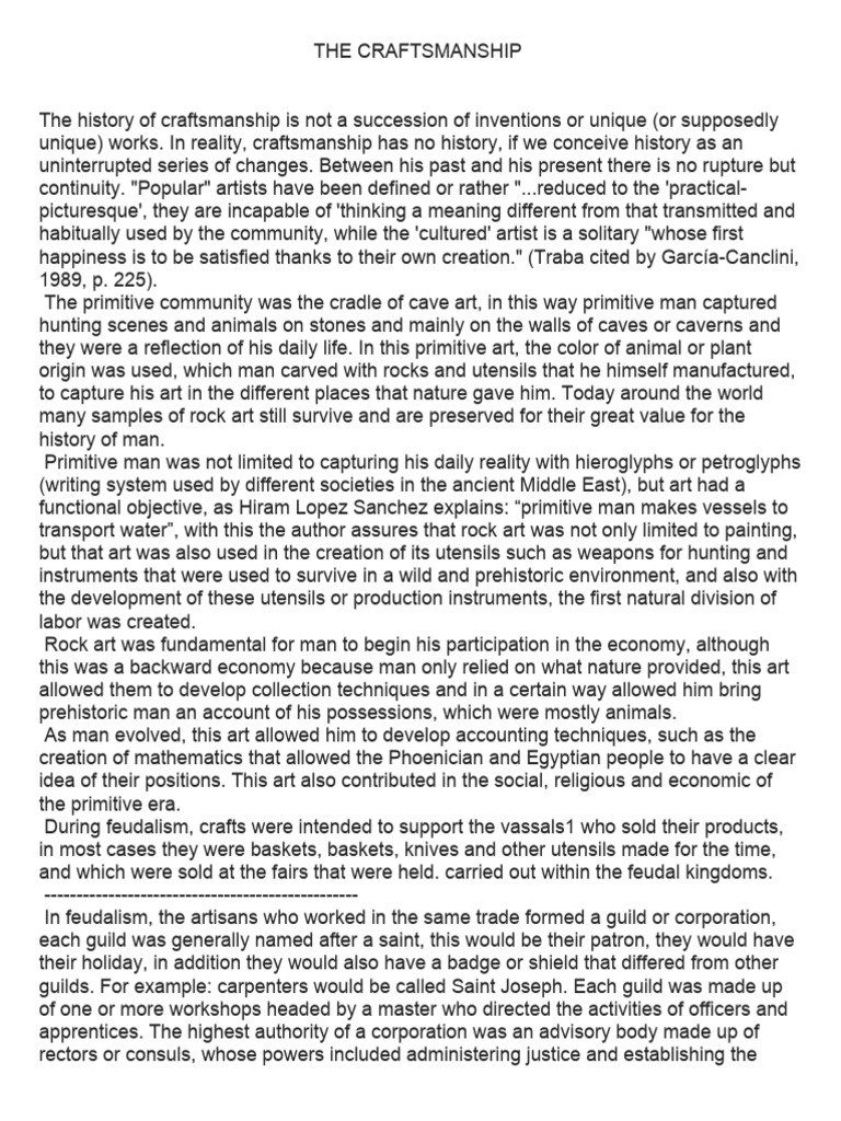 History and origin of la artesania 1 to 8 pdf weaving folklore