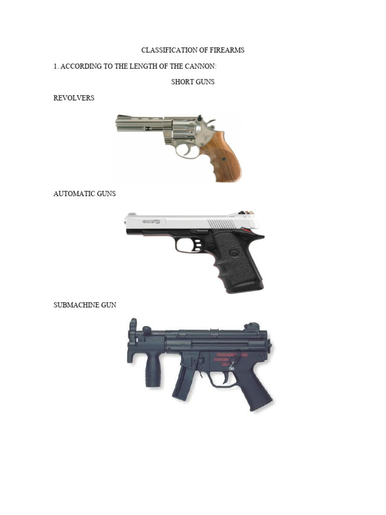 Firearm Classification Overview | PDF