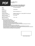 Jadwal Tes Asesmen Calon Mahasiswa (Assessment Test Schedule Form)