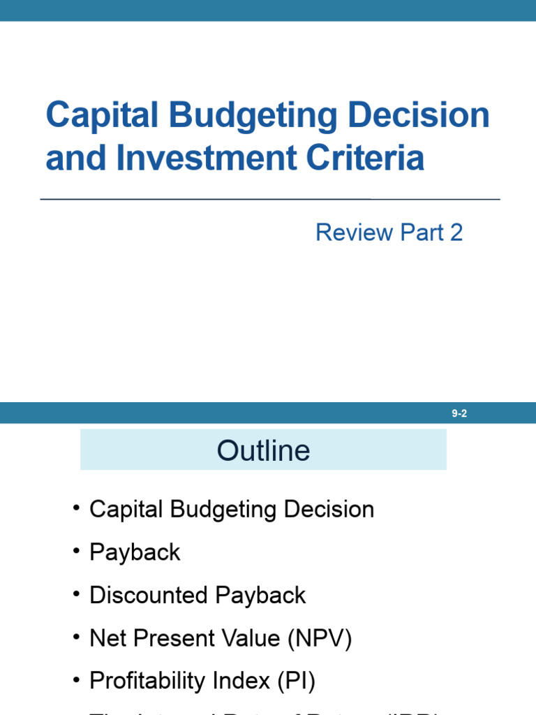 CF - Review FM Part 2 | PDF | Net Present Value | Internal Rate Of Return