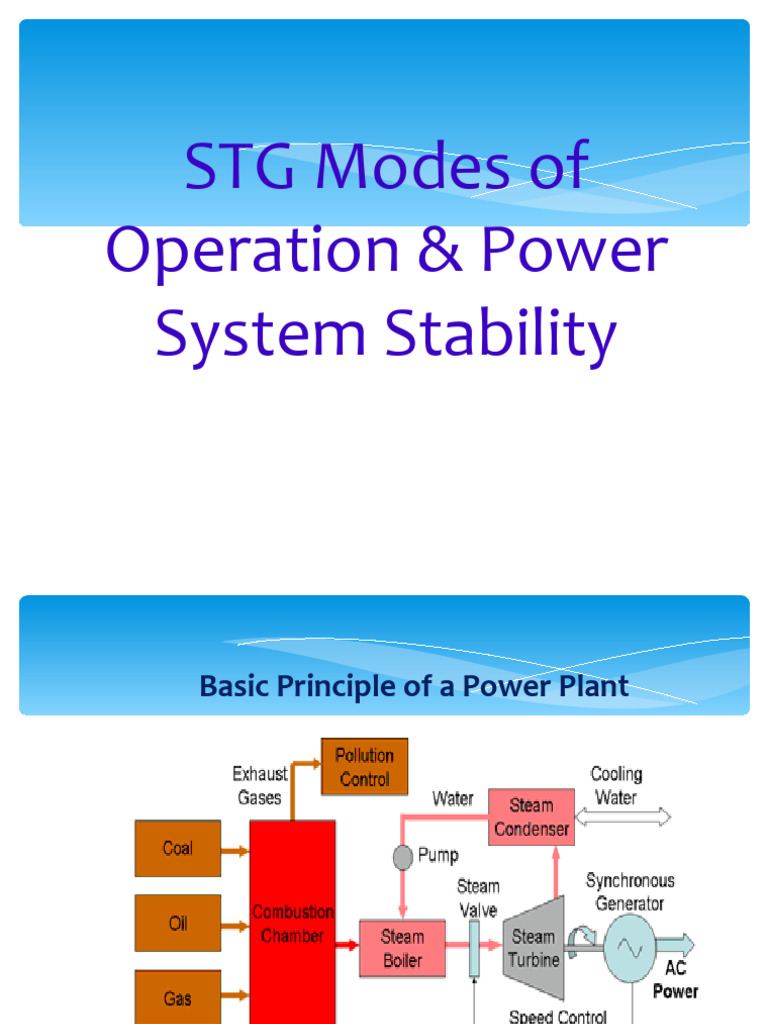 STG Operation Modes and Control Systems | PDF | Ac Power | Electric Power