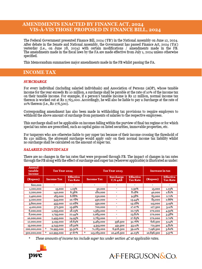AFF #39 s Tax Memorandum On Changes in FB 2024 PDF Taxes Capital