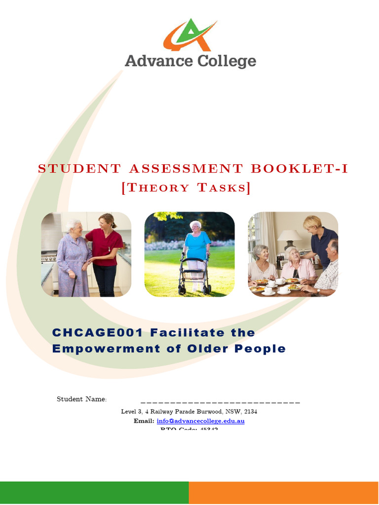 CHCAGE001 Facilitate The Empowerment of Older People SAB v3 2 THEORY ...